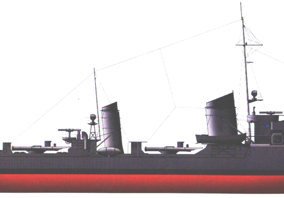Корабль DKM Leopard 1931 [Torpedo Boat] - чертежи, габариты, рисунки